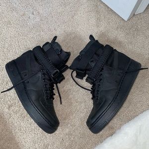 Black High strap Air Force 1s